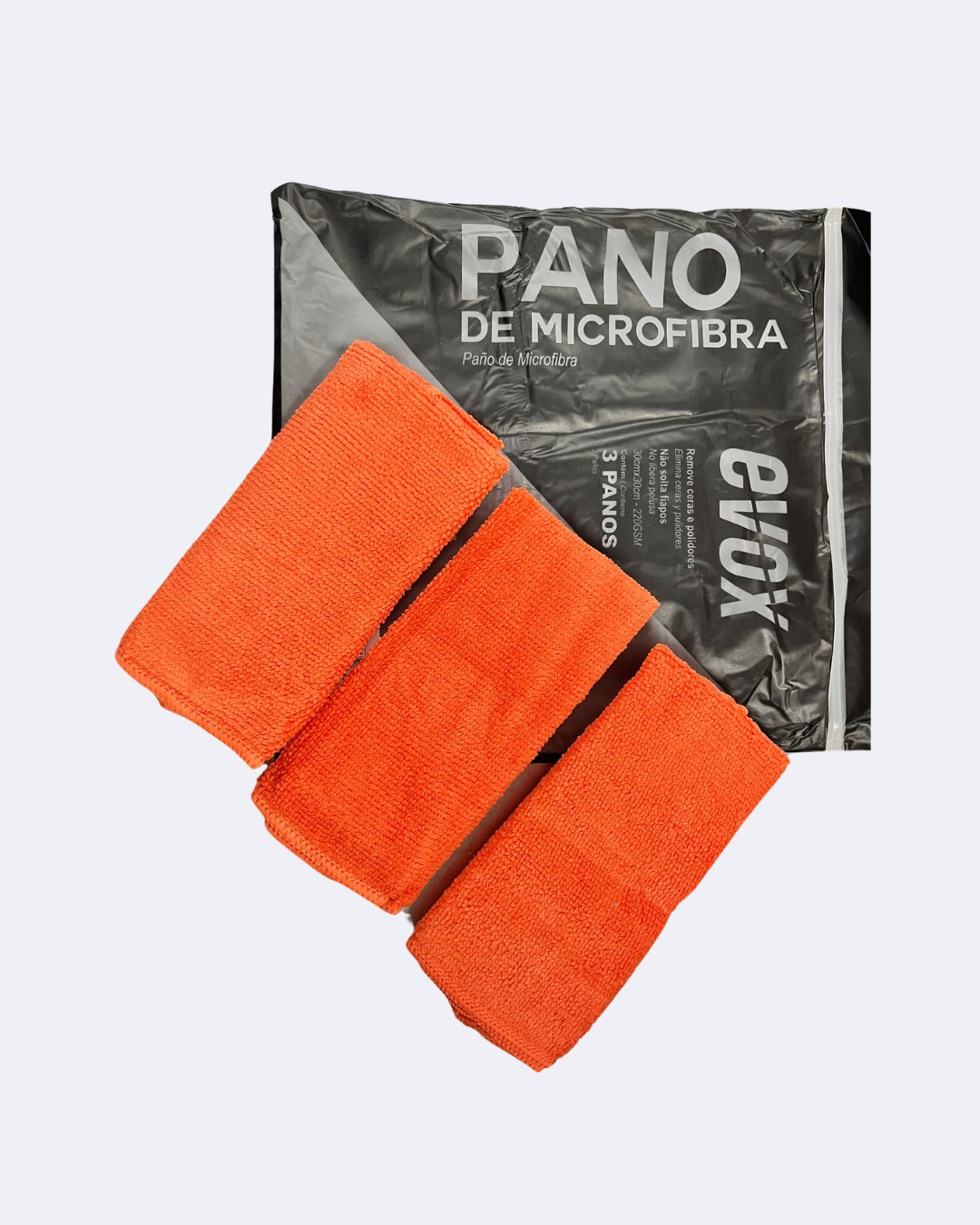 Kit de 3 Paños de Microfibra Evox 220GSM (30x30 cm)